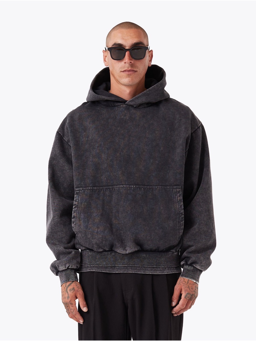 Zanerobe Vintage Washed Charcoal Pullover Hoodie